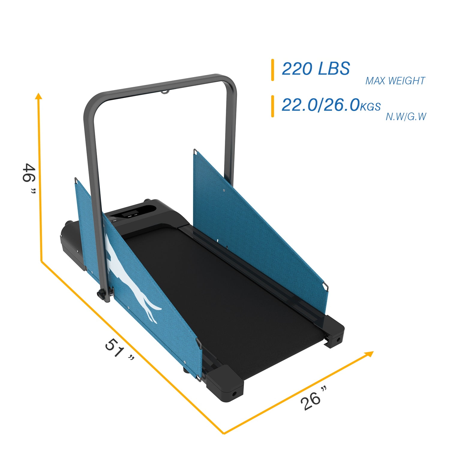 Pefilos 51" Dog Treadmill, Dog Pacer Treadmill for Healthy for Small and Medium Dogs, Indoor Training Treadmill, Run Walk for Dog, Blue Pefilos 51" Dog Treadmill, Dog Pacer Treadmill for Healthy for Small and Medium Dogs, Indoor Training Treadmill, Run Walk for Dog, Blue