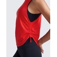 thumbnail image 5 of CRZ YOGA Pima Cotton Ruched Side Tank Tops for Women Workout Athletic Casual Racerback Sleeveless Shirts, 5 of 5