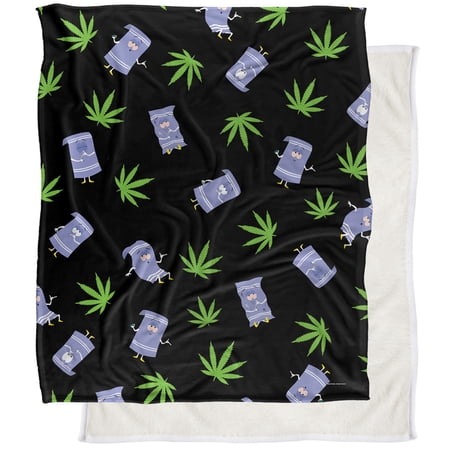 South Park Blanket 50 x60 South Park Towelie Pattern Silky Touch Sherpa Back Super Soft Throw Blanket