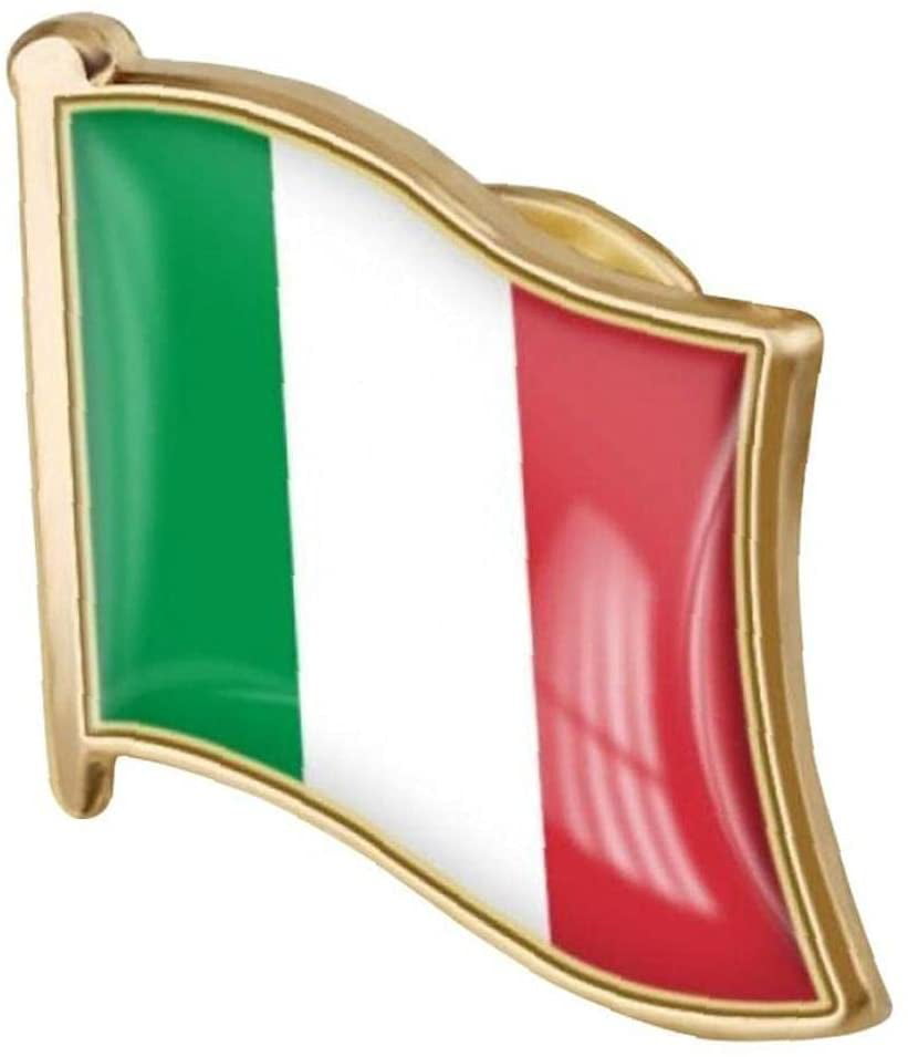 Italy USA Flag Pin Badge Tie Tack Lapel New Italian American 