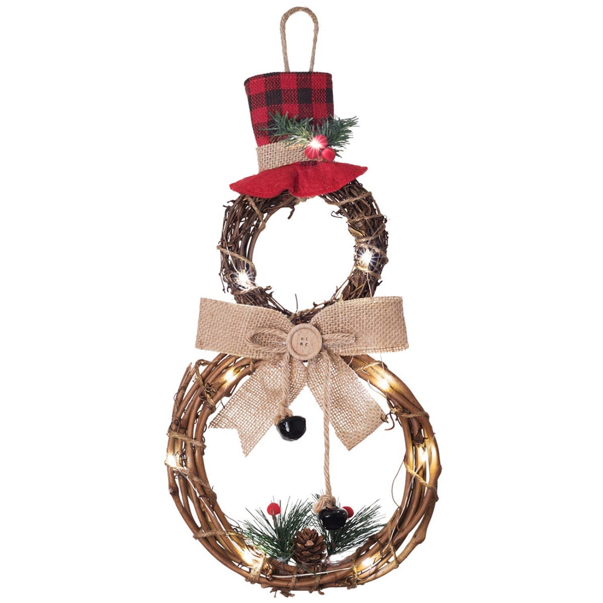 16" Christmas Tree Wreath Door Hanging Garland Window Wall Ornament Xmas Trees 