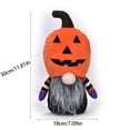 thumbnail image 5 of erdimoy Halloween Gnome Plush Dolls, 3-Piece Set with Pumpkin, Black Cat & Frankenstein Designs, Fall Home Decor, 5 of 6