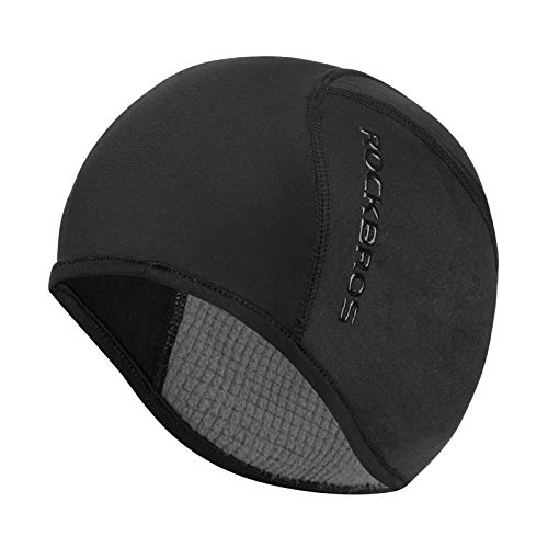 ROCK BROS Helmet Liner Thermal Neck Gaiter Skull Cap Cycling Running Beanie Caps for Men Women