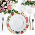 thumbnail image 4 of Ryvnso Strawberry Fruit Round Plate Mats Dining Table Placemat Set of 4 for Holiday Decoration, 4 of 7