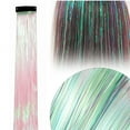 thumbnail image 2 of Guirlande de Cheveux, Accessoires pour Filles, Guirlande à Clipser, Guirlande à Clipser Colorée Pailletée Accessoires 20 Pouces Extensions Y Kit pour Femmes Filles Enfants, 2 of 9