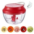thumbnail image 2 of Chop Dice Puree Vegetables Onions Tomatoes Garlic Meats and Nuts in Just Seconds for Delicious Meals,Red, 2 of 8
