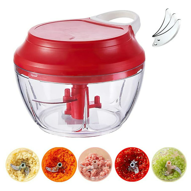 Manual Food Processor Vegetable Chopper, Ourokhome Portable Hand