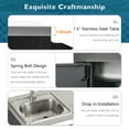 thumbnail image 4 of 55.5" Outdoor Kitchen Island with Sink, Metal Grill Cart Table with 4 Lockable Wheels and Adjustable Shelves, Towel Rack, Outdoor Bar Cart Sink Station for Pizza Prep and BBQ, Black, 4 of 9