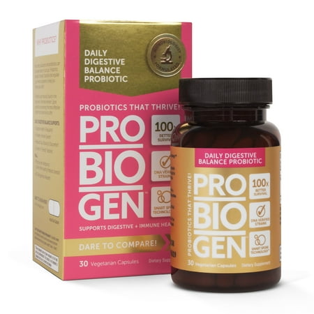 Probiogen Daily Digestive Balance Probiotic: Smart Spore Technology, DNA Verified, 100X Better Survivability
