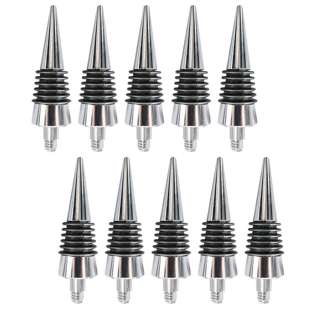 Juego de 10 tapones de metal para botellas de vino con rosca, tapones en blanco para botellas, regalos para bodas