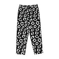 thumbnail image 4 of Goofa Black Leopard Printed Soft Pajama Pants for Women, Wide Leg Comfy Casual Lounge Yoga Pants-X-Large, 4 of 9