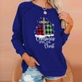 thumbnail image 4 of Sweatshirt de Noël pour Femmes 2023 Hauts Imprimé de Noël Col Rond Pull Blouse Ample Sweatshirt Sans Capuche en Solde, 4 of 7