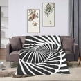 thumbnail image 6 of DouZhe Ultra-Soft Micro Fleece Lightweight Flannel Bed Blanket, Abstract 3D Psychedelic Swirl Print Cozy Warm Throw Blankets, 40"x30", 6 of 7