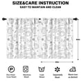 thumbnail image 2 of Blackout Kids Curtains,Cat Line Art White Pattern Children's Insulated Curtains Set Of 2,Bedroom Essentials,Toddler Room Decor 52"x63", 2 of 5