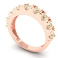 thumbnail image 2 of 1.53 ctw Wedding Band for Women - 14K Rose Gold Natural Morganite Stackable Eternity Ring, 2 of 6