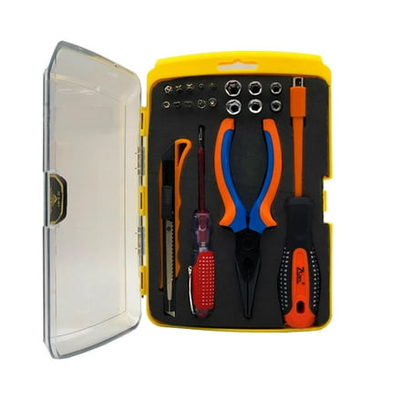 

20pcs Household Multifunctional Hardware Tool Tester Pen Utility Knife Needle Nose Pliers Set