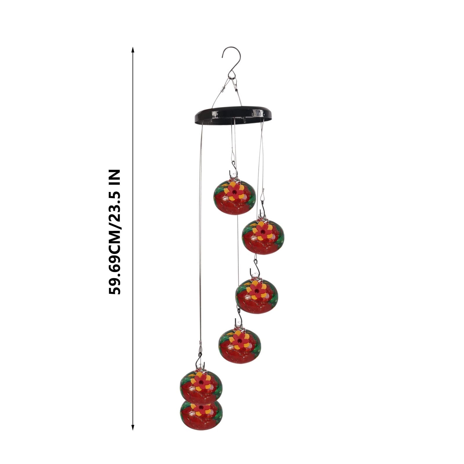 Charming Wind Chimes Hummingbird feeders for Outdoors Hanging Ant and Bee Proof,Never Leak,Perfect Garden Decor for Outside