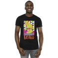 thumbnail image 2 of Johnny Bravo Mens Multi Triangles Pop Art T-Shirt, 2 of 3