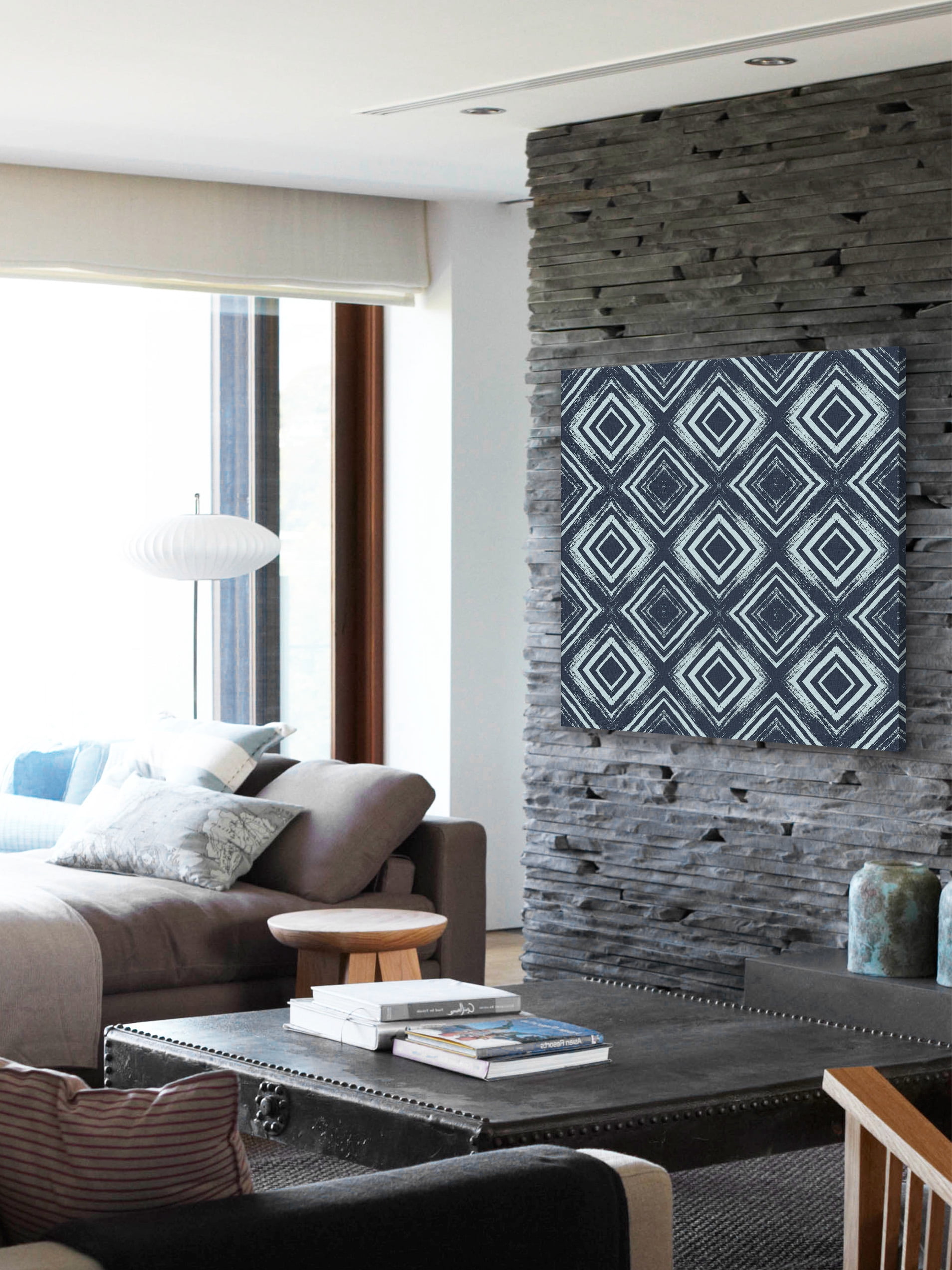 "Square Pattern" Painting Print on Wrapped Canvas