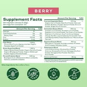 Bloom Nutrition Greens & Superfoods Powder, for Digestive Health, Mixed Berry, 30 Servings
