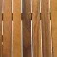 thumbnail image 4 of GDF Studio Braymer Outdoor Wicker and Acacia Wood 7 Piece Dining Set, Teak, Light Brown, and Black, 4 of 6
