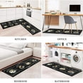thumbnail image 5 of Black Coffee Kitchen Rugs and Mats Set of 2 Coffee Cup Latte Mocha Art Decoration Non Slip Super Absorbent Kitchen Sink Mats Waterproof and Washable Runner Rugs for Laundry Room, 5 of 6