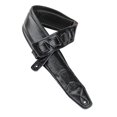 thumbnail image 3 of Walker & Williams C-22-BB Black on Black Premium Top Grain Leather Double Padded Guitar Strap Extra Wide, 3 of 8