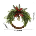 thumbnail image 3 of Christmas Wreath, Holiday Wreath, 15 Inch Artificial Christmas Door Wreath with Glitter Branches and Berry Clusters, Indoor Outdoor Hanging Decoration for Front Door Wall Window Mantle Porch, 3 of 7