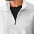 thumbnail image 3 of Busydd Men's Sweatshirts Quarter Zip Up Sweatshirt Solid Color Lapel Long Sleeve Shirt Casual Loose Knit Ribbed Pullover Tops Plus Size Sweatshirt S-3XL, 3 of 8