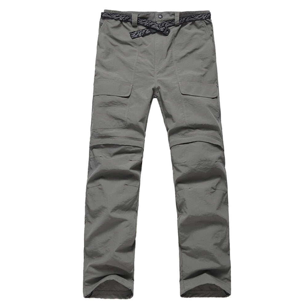 Mens Climbing Trousers Quick Dry Breathable  Detachable Pants Shorts Camping 