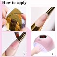 thumbnail image 2 of 100 PCS Hor e hoe Shape Nail Form , Nail Exten ion Tip Guide Nail Builder Sticker for Acrylic Poly Gel, 2 of 7