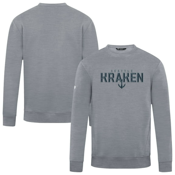 Men's Levelwear Gray Seattle Kraken Zane Carve Pullover Sweatshirt