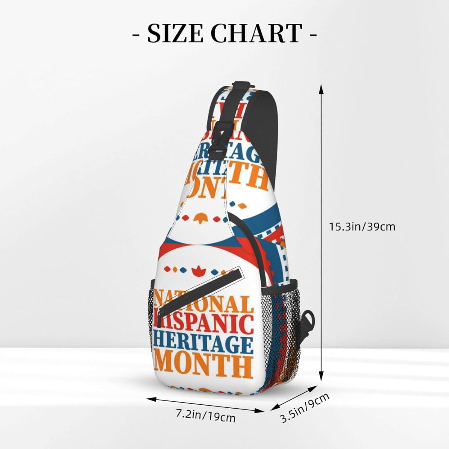 Mes Nacional De La Herencia Hispana Hispanic Heritage Month Sling Bag Crossbody Hiking Travel Chest Bags Backpack Shoulder Daypack for Women Men