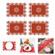thumbnail image 5 of Alfombrillas de nieve antideslizantes, posavasos, manteles de tela lavables resistentes al calor para Navidad BLESIY manteles individuales, 5 of 8