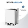 thumbnail image 2 of CONCETTA Dual Compartment Trash Can, Kitchen Garbage Can Recycling Bin with Soft-Close Foot Pedal and emovable Inner Buckets, Fingerprint-Resistant, 2 x 8 Gallon, 2 of 6