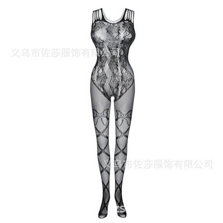 Generic Sexy Lingerie Sexy Sling Hip Skirt Hollow Short Skirt Open One-Piece Stockings W248