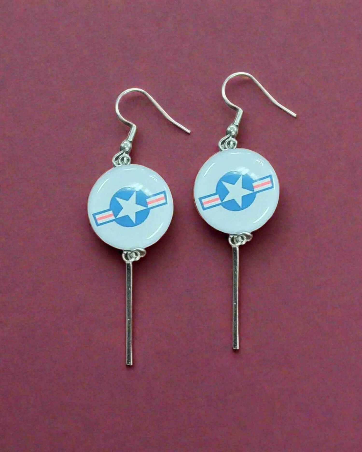 Officially Licensed Military Charm Earrings, A Proud Symbol of Service and Sacrifice, Stainless Steel, Great Gift