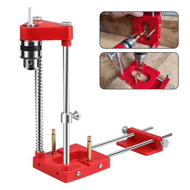 Localizador de perforación conveniente rojo, accesorios del gabinete, perforación de carpintería, posicionamiento preciso, localizador de carpintería ajustable