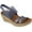 Navy, variant on Women's Skechers Beverlee High Tea Wedge Sandal