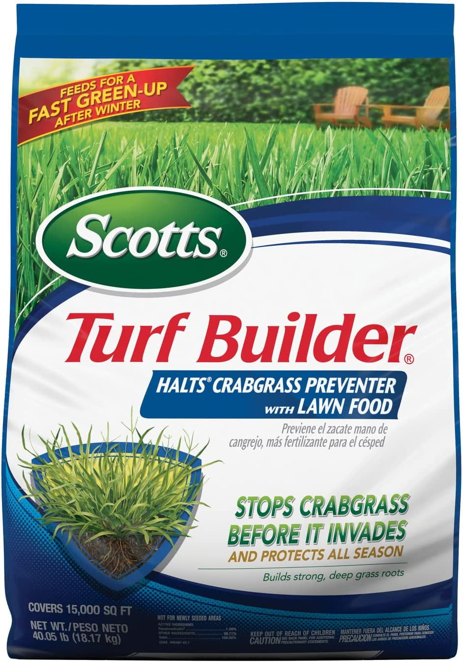 Scotts Turf Builder Halts Crabgrass Preventer with Lawn Food, 40.05 lbs.