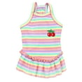 thumbnail image 2 of Flmtop Pet Shirt Round Neck Breathable Striped Design Dog Two-legged Vest for Summer Pink, 2 of 9