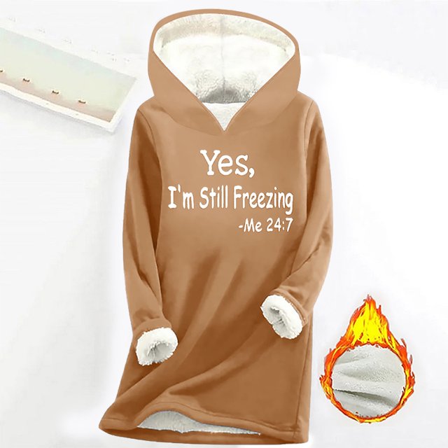 DPTALR Femmes Imprimé Numérique en Peluche et Épaissi à la Mode Casual à Manches Longues Sweat-Shirt Col Rond