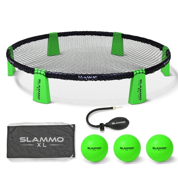 GoSports Slammo XL Lawn Game Set 48" Net 3 Giant Balls Indoor/Outdoor Play