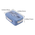 thumbnail image 3 of Boîte à Lunch en Plastique avec Couverts en Acier Inoxydable / Contenant de Préparation de Repas Compartimenté avec Compartiments / Rangement Alimentaire Compatible Micro-Ondes pour l'École, le Bureau, le Travail / Boîte Bento pour Adultes et Enfants, 3 of 6