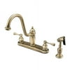 Kingston Brass Kaiser Two-Handle 3-Hole Wall Mount Bathroom Faucet Polished Nickel Polished