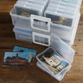 thumbnail image 3 of Extra Large 4" x 6" Photo and Embellishment Craft Keeper, 2 Pack, Clear with White Handle, 3 of 3