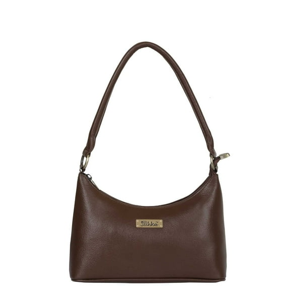 Sishka Brown Genuine Leather Hobo Bag – Versatile Crossbody Purse, Soft Leather Satchel, Stylish Tote Shoulder Handbag for Women (H 7.25" x W 10.5" x D 4.25").