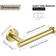 thumbnail image 5 of VirgilSon Toilet Roll Holder Bathroom Tissue Paper Dispenser SUS304 Stainless Steel Wall Mounted Brushed Brass, 5 of 9