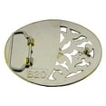 thumbnail image 2 of Bull Longhorn Buffalo Ox Gold Silver Two Tone Costume Belt Buckle Western Rodeo, 2 of 2