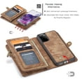 thumbnail image 5 of Dteck Wallet Case for Samsung Galaxy S20 Plus / S20+, Heavy Duty Zipper Purse 2 in 1 Premium Leather Folio Magnetic Wallet Credit Card Slot Shock Protection Removable Phone Carrying Cover, Brown, 5 of 9